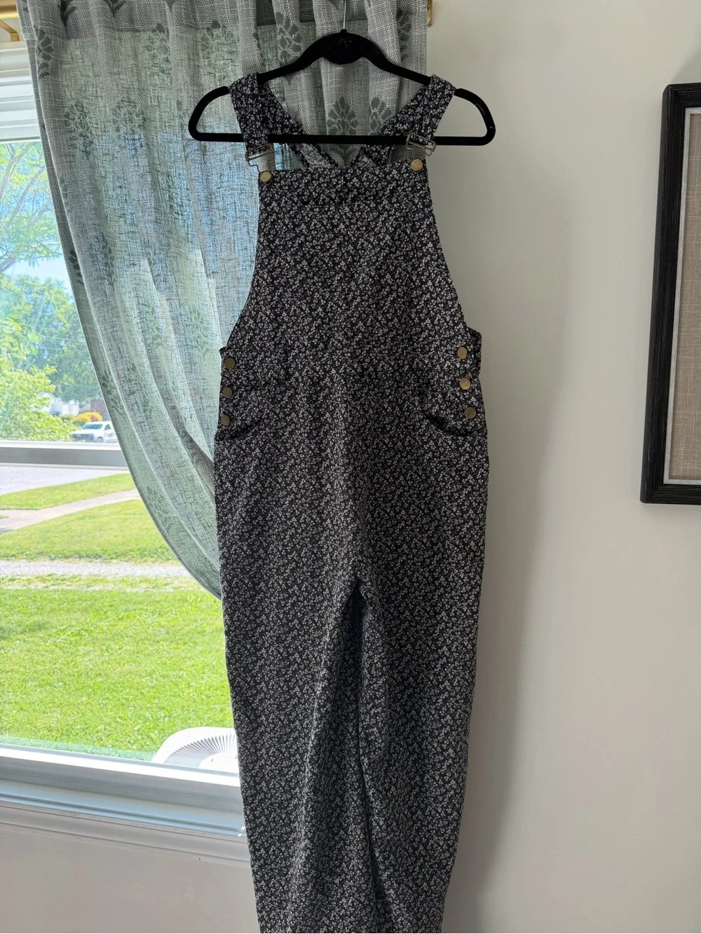 Floral Print Overalls - Picture 1 of 7